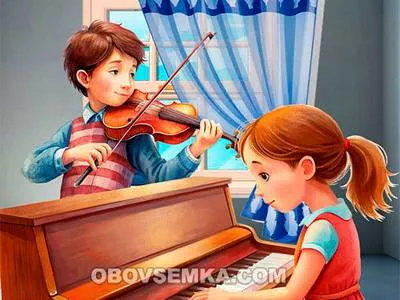 дети играют на музыкальных инструментах