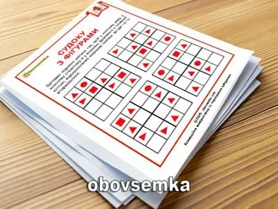 Судоку з фігурами для дітей. Завдання 01.