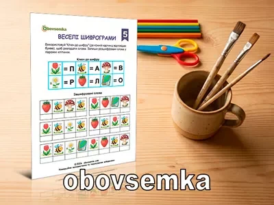 Детективне завдання: “Веселі шифрограми”. Розшифруй слова 05