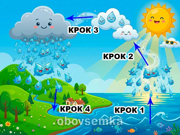 Кругообіг води у природі: основні етапи