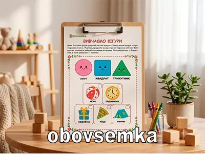 Цікава геометрія для малюків: круг, квадрат, трикутник